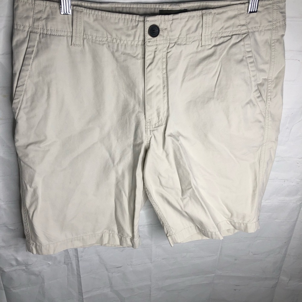 Timberland Mens Flat Front Chino Oakham Shorts Khaki Tan 100% Cotton Size 34
